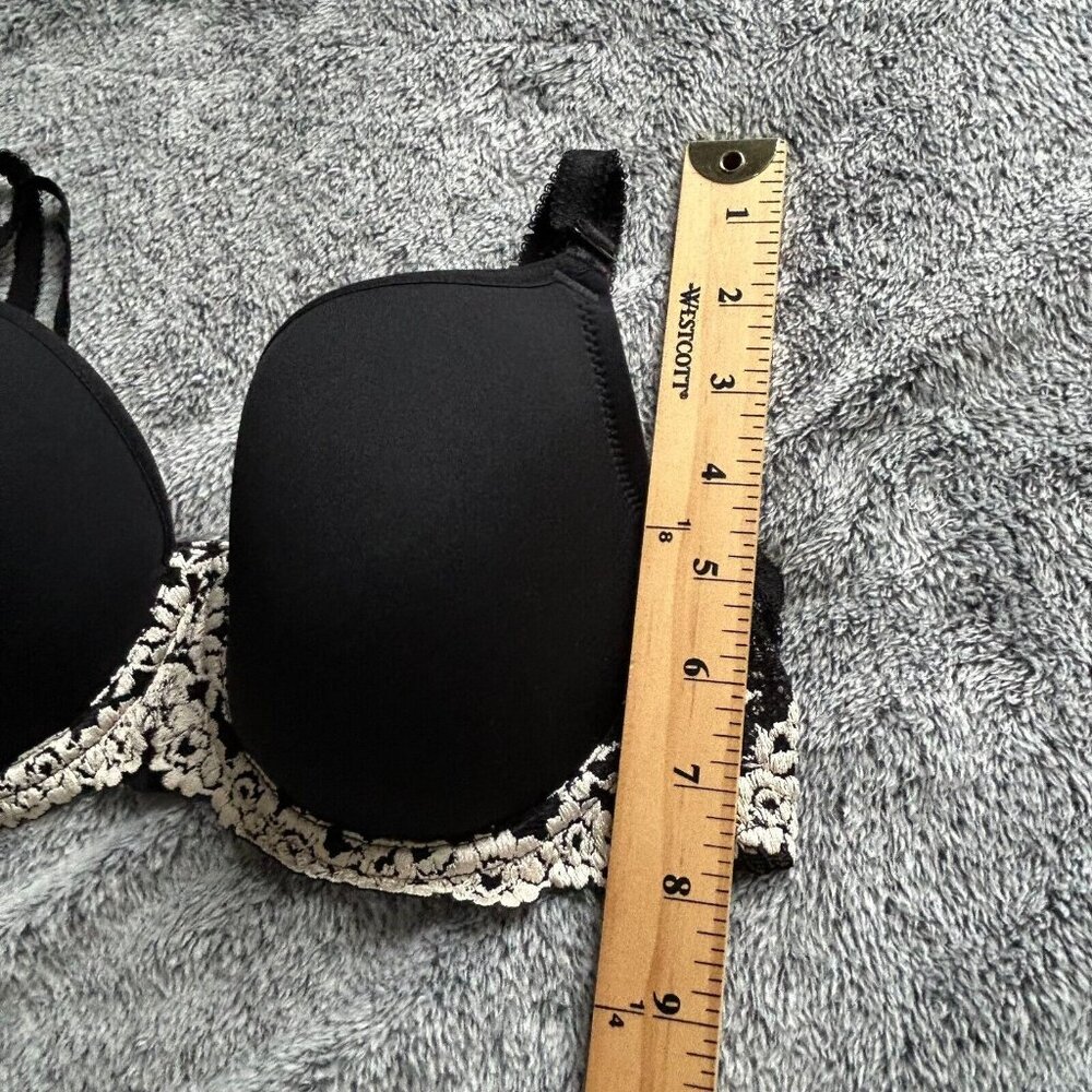Wacoal Womens Bra 34C Black Embroidered Lace Adjustable Strap Whimsigoth 17140 - Picture 7 of 9